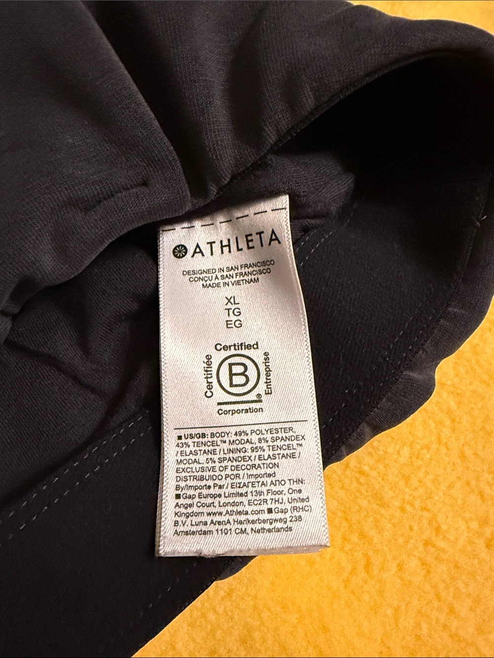 Athleta Charcoal grey bubble hem quarter zip top- XL